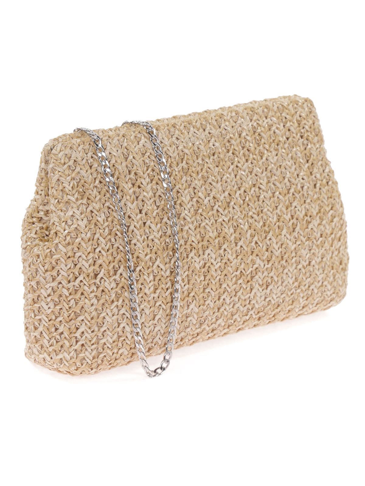 CARTERA FIESTA EFECTO RAFIA BEIGE 23046 - Imagen 1