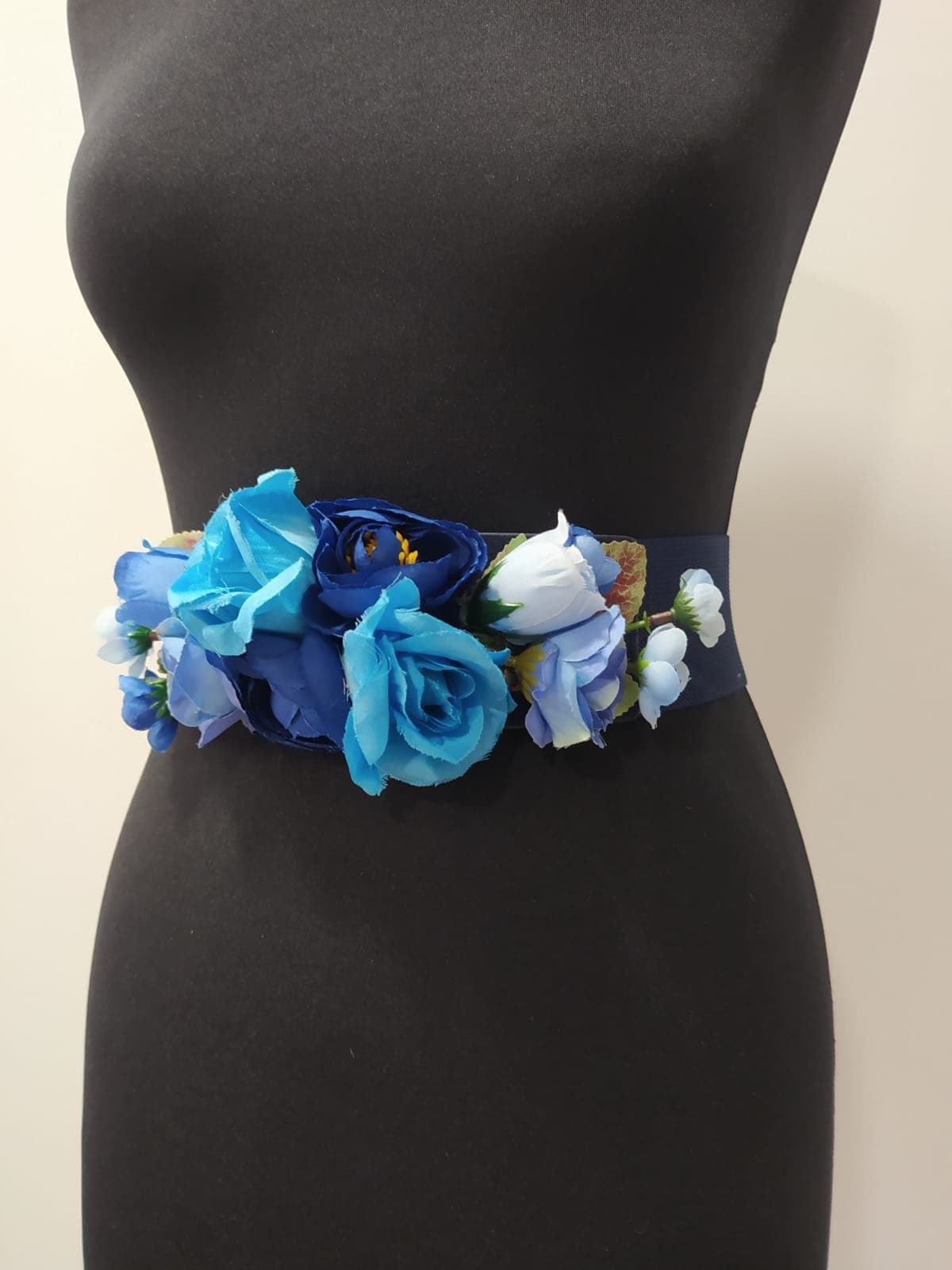 original cinturon de mujer a la moda cinturon azul para fiestas y bodas
