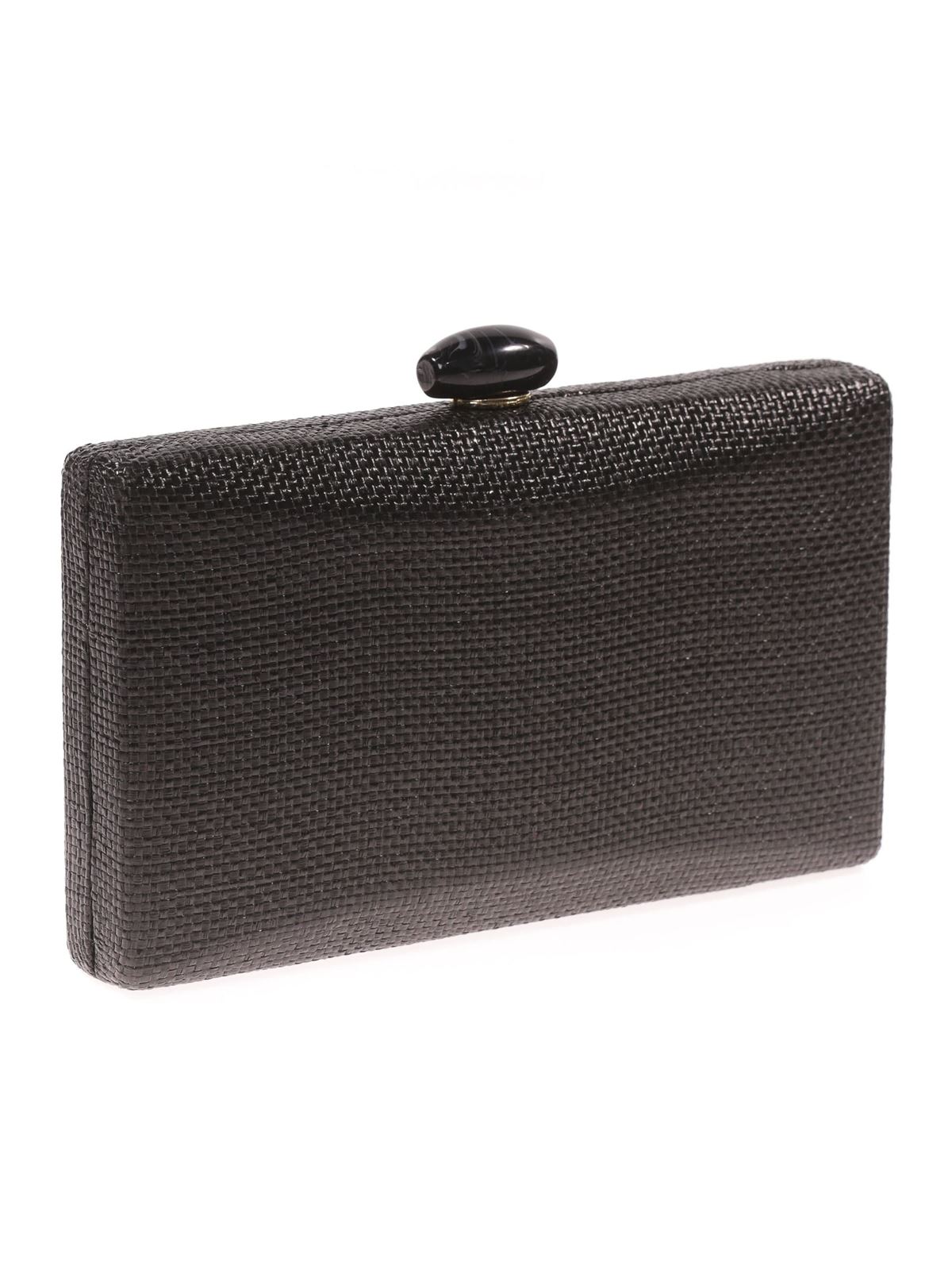 CLUTCH FIESTA EFECTO RAFIA ABALORIO NEGRO 41441 - Imagen 3