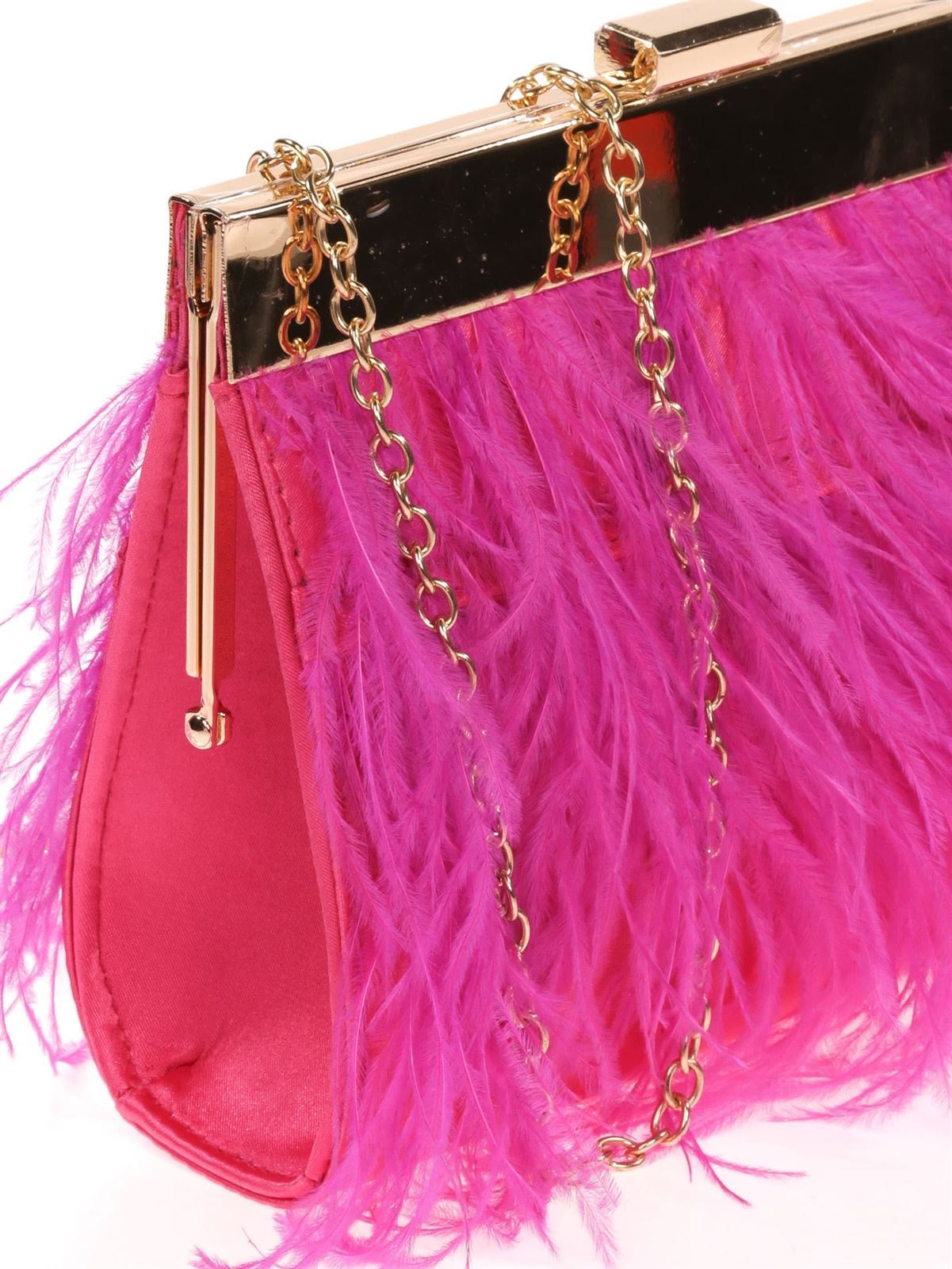 CLUTCH FIESTA PLUMAS FUCSIA 125107 - Imagen 2