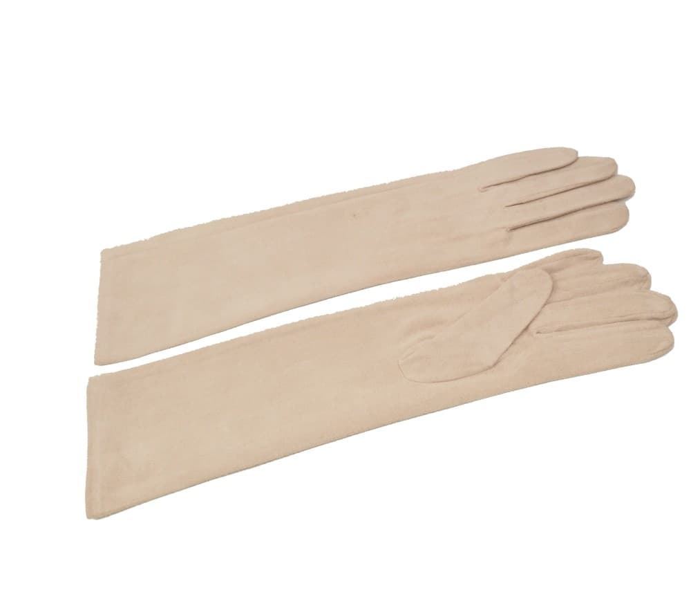 GUANTES FIESTA ANTELINA BEIGE  37 CM - Imagen 1