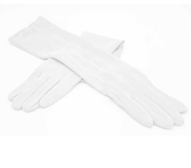 GUANTES FIESTA ANTELINA BLANCO 37 CM - Imagen 1