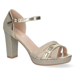 SANDALIA FIESTA PLATAFORMA ORO 22-06 - Imagen 1